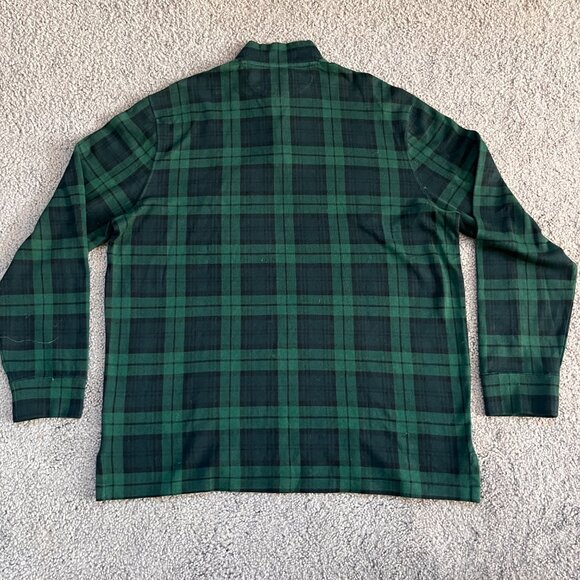 Polo Ralph Lauren Black Watch Plaid Quarter-Zip Pullover in Men's Size XL - EUC - Picture 5 of 11